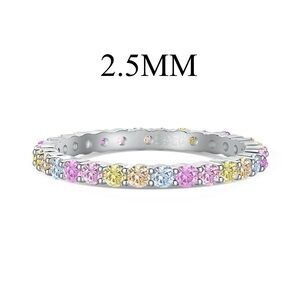 Pink and Yellow Eternity Ring with Pastel Gemstones